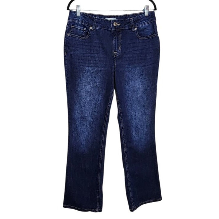 Maurices Dark Wash Slim Fit Bootcut Jeans Size 12 Short