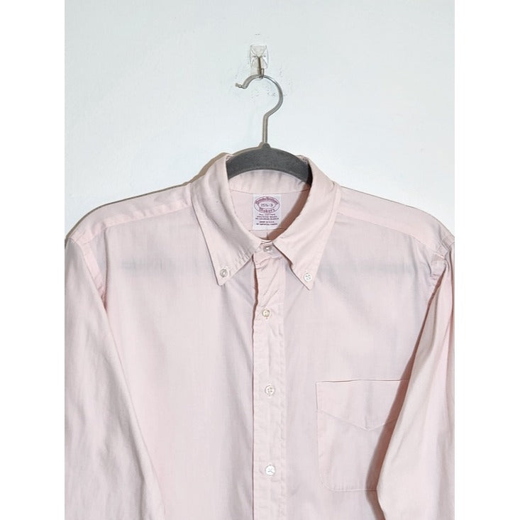 Brooks Brothers Light Pink Button Down Shirt Size 15.5
