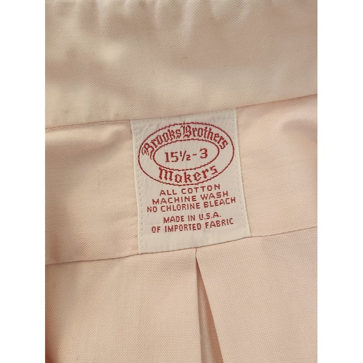 Brooks Brothers Light Pink Button Down Shirt Size 15.5