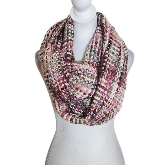 Eco by Rising Tide Womens Pink Woven Infinity Scarf