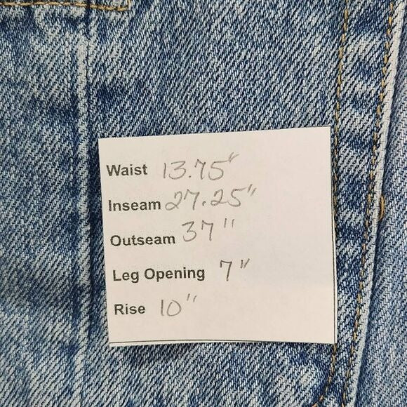 Good American Distressed Cropped Straight Leg Jeans Size 4