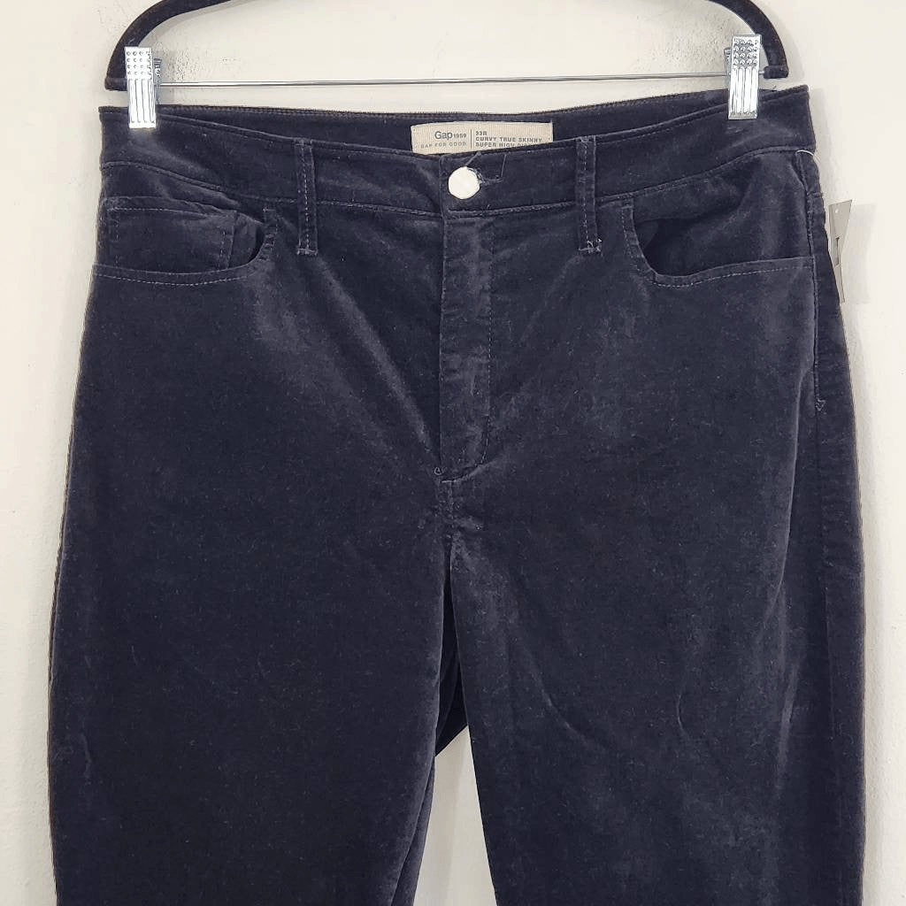 GAP Black Velvet Skinny Pants NWT Size 33 Gap Velvet Pants