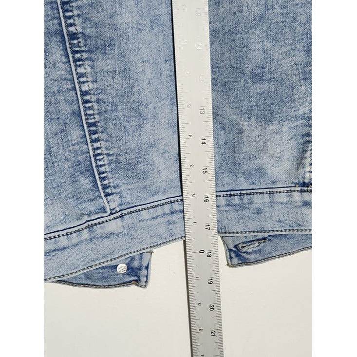 Wax Jeans Light Wash Cropped Trucker Jean Jacket Size Medium