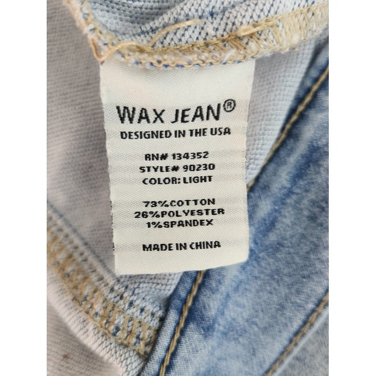 Wax Jeans Light Wash Cropped Trucker Jean Jacket Size Medium