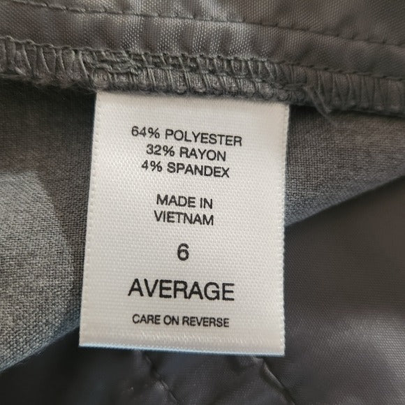 New York & Company Gray Straight Leg Dress Pants Size 6, New