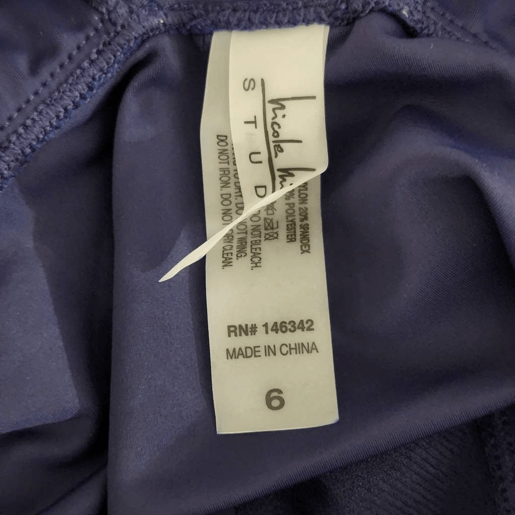 Nicole Miller Navy One-Piece Swimsuit NWT Size 6 Navy Swimwear