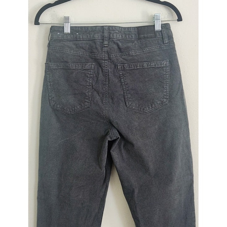 American Eagle Dusty Green Mom Straight Corduroy Jeans Size 4