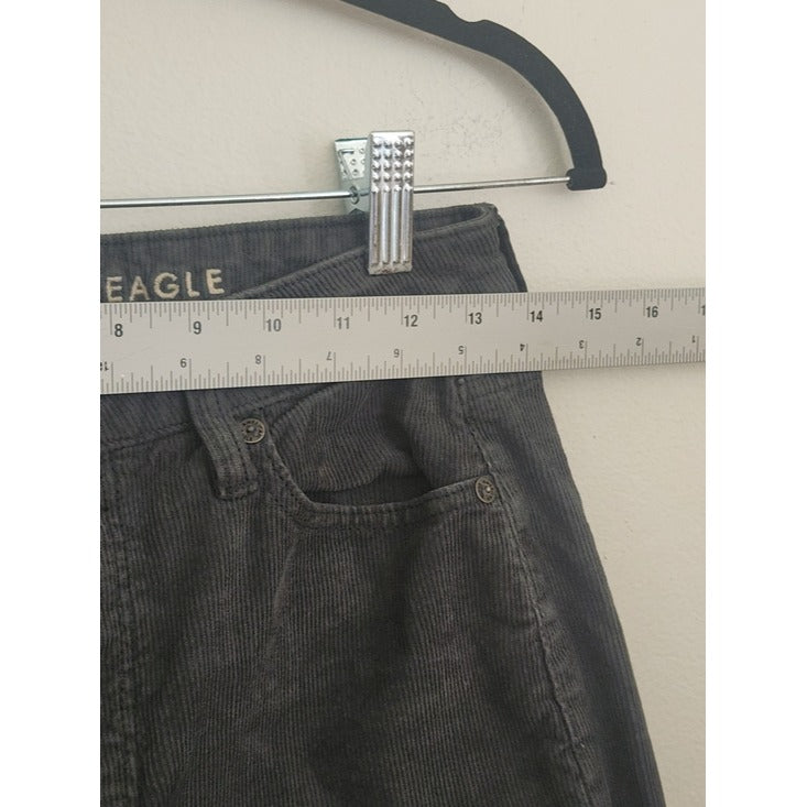 American Eagle Dusty Green Mom Straight Corduroy Jeans Size 4