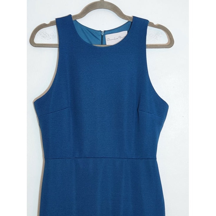 Charles Henry Blue Textured Sheath Dress Size Medium Wedding Guest Dress