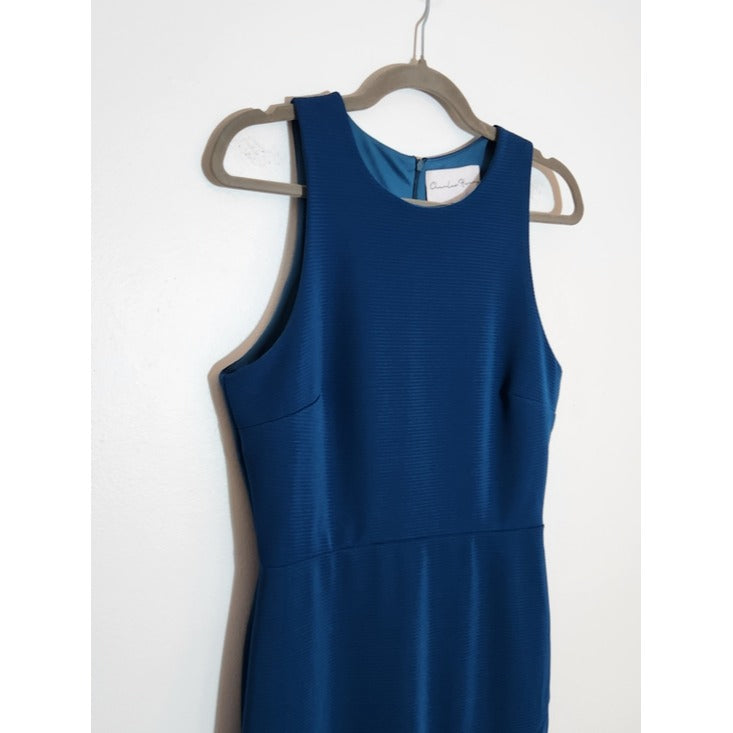 Charles Henry Blue Textured Sheath Dress Size Medium Wedding Guest Dress