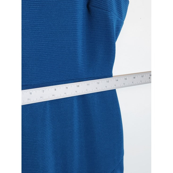 Charles Henry Blue Textured Sheath Dress Size Medium Wedding Guest Dress