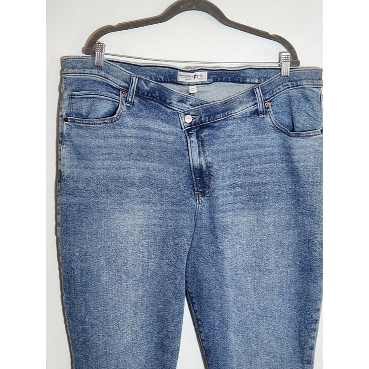 Abercrombie & Fitch Crisscross High Rise Skinny Ankle Jeans Size 24 Long/37