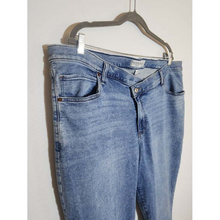 Abercrombie & Fitch Crisscross High Rise Skinny Ankle Jeans Size 24 Long/37