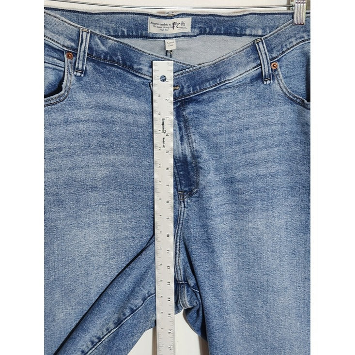 Abercrombie & Fitch Crisscross High Rise Skinny Ankle Jeans Size 24 Long/37