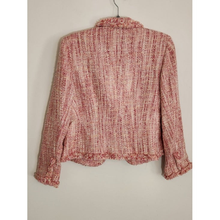 Style & Co. Pink Tweed Blazer Size 12 Petite