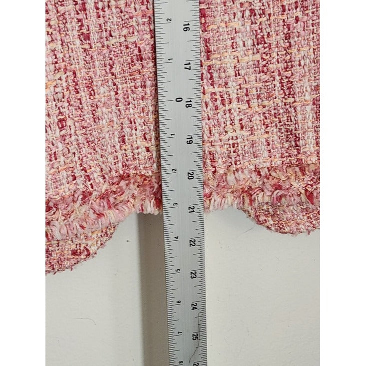 Style & Co. Pink Tweed Blazer Size 12 Petite