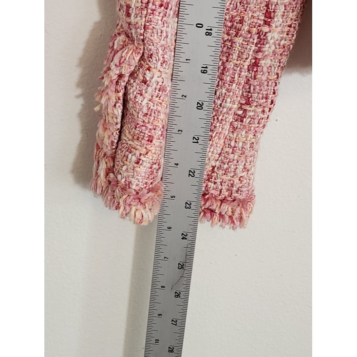 Style & Co. Pink Tweed Blazer Size 12 Petite