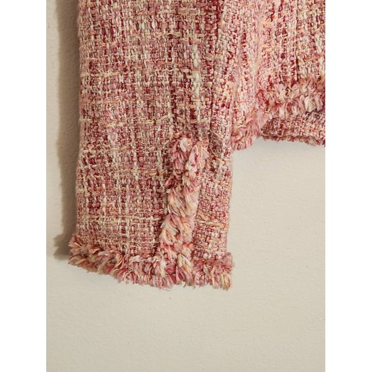 Style & Co. Pink Tweed Blazer Size 12 Petite