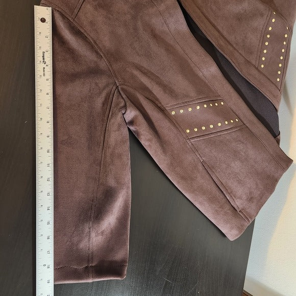 Allison Daley Brown Faux Suede Jacket Medium