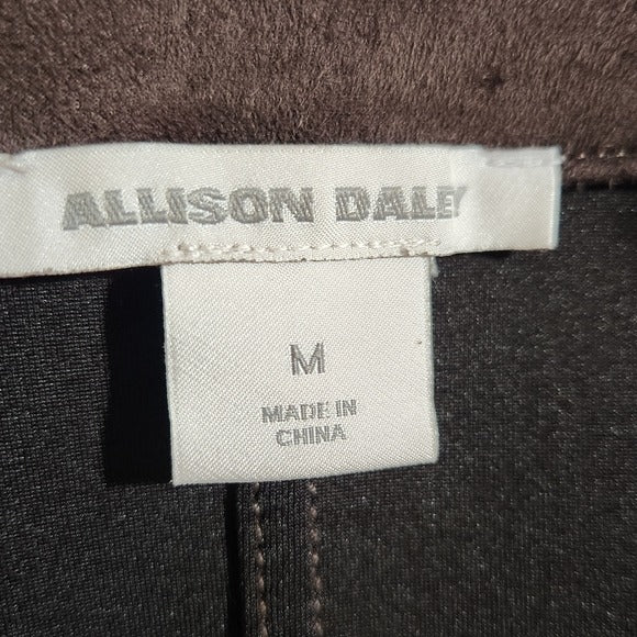 Allison Daley Brown Faux Suede Jacket Medium