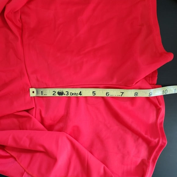 Red Halter Swim Dress with Attached Shorts Size XXL