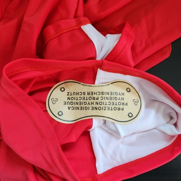 Red Halter Swim Dress with Attached Shorts Size XXL