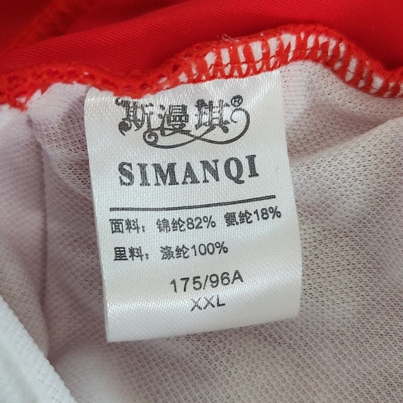 Red Halter Swim Dress with Attached Shorts Size XXL