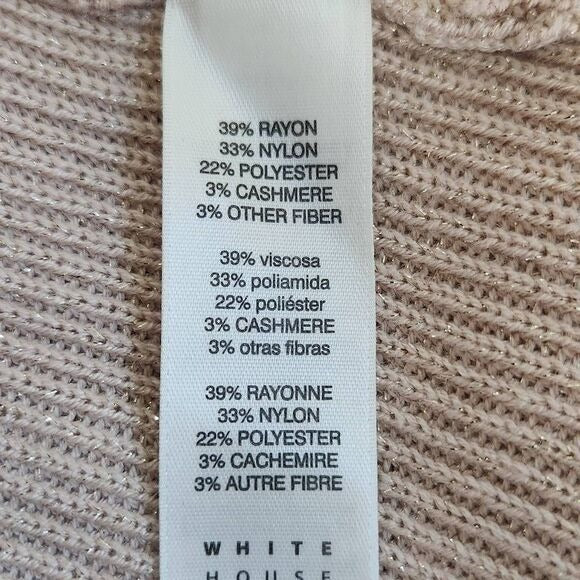 White House Black Market Pink Open Shoulder Knit Top Size Medium