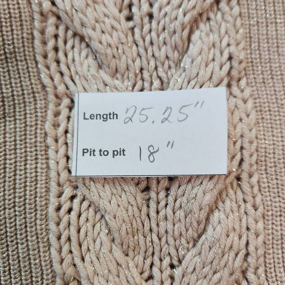 White House Black Market Pink Open Shoulder Knit Top Size Medium