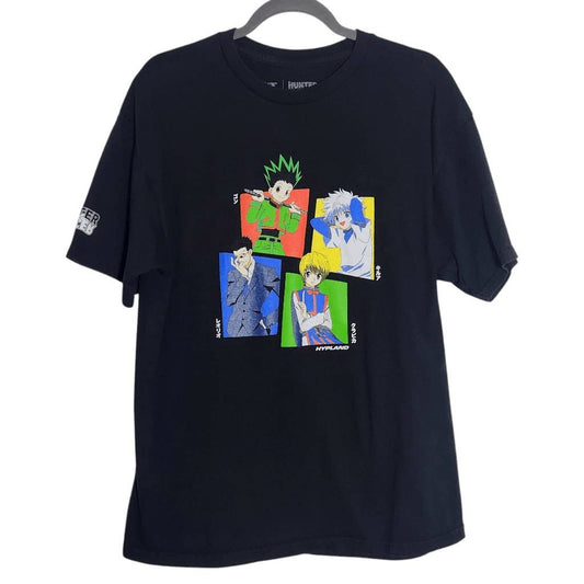 Hunter X Hunter Black T-Shirt Size Large Black Short Sleeve Anime Tee