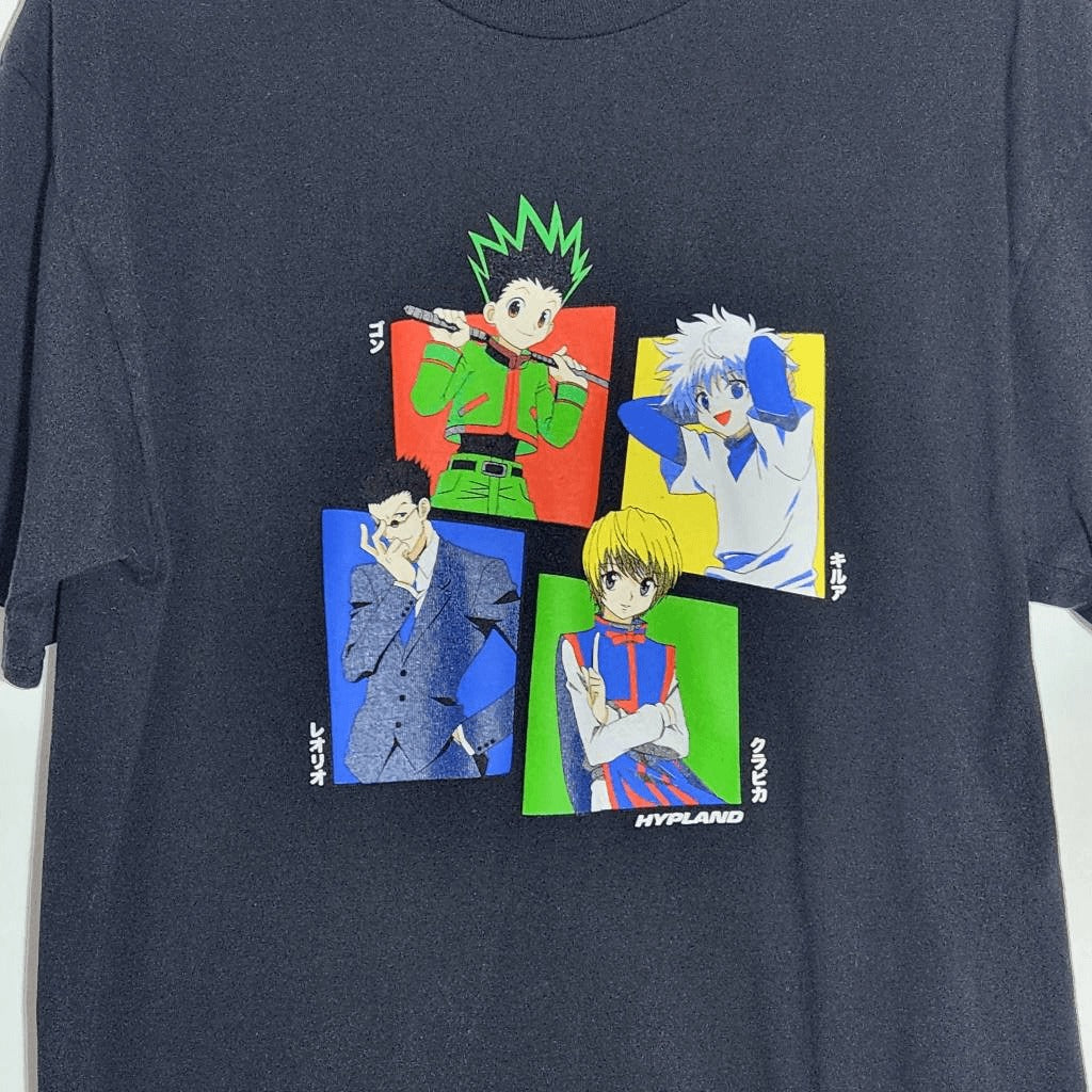 Hunter X Hunter Black T-Shirt Size Large Black Short Sleeve Anime Tee