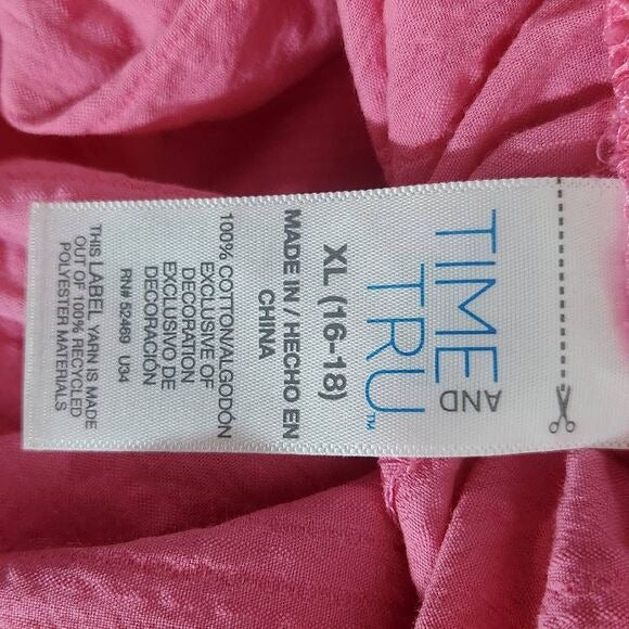 Time and Tru Pink Cotton Matching Set Size XL 16-18