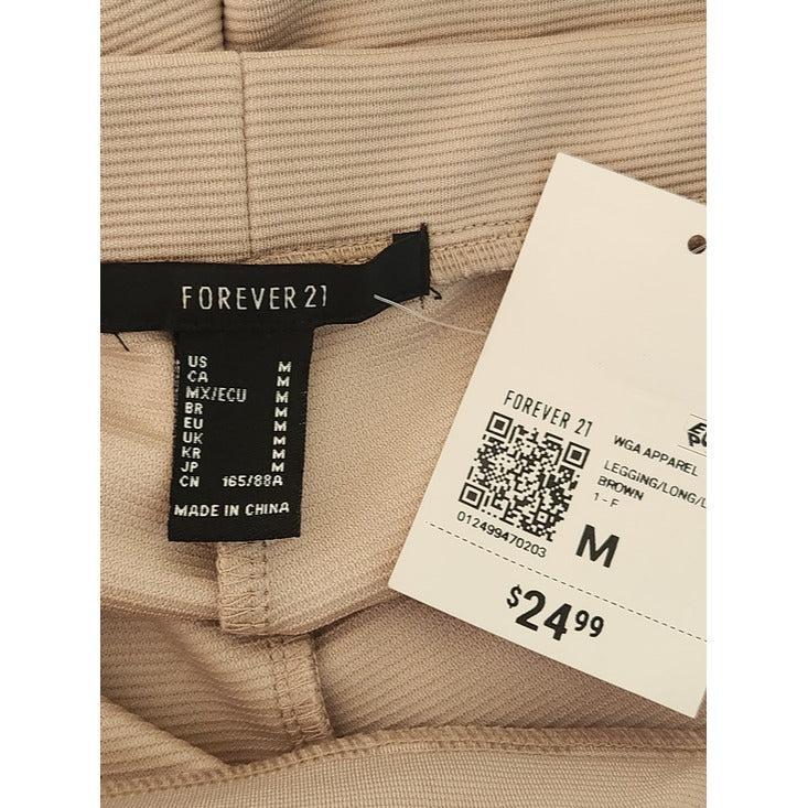 Forever 21 Light Brown Flare Leg Pants Size Medium NWT Flaw