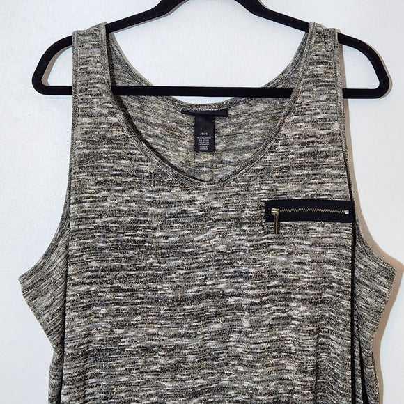 Lane Bryant Sleeveless Top with Metallic Accent and Back Zipper Size 26/28