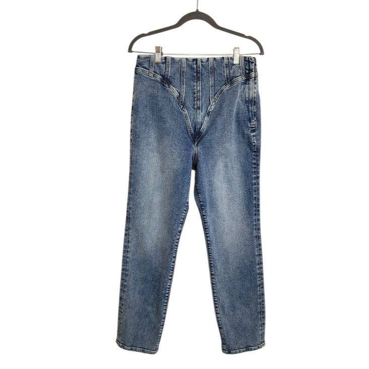 Good American Corset Waist Straight Leg Jeans Size 12