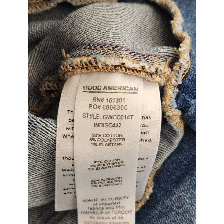 Good American Corset Waist Straight Leg Jeans Size 12