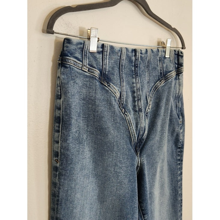 Good American Corset Waist Straight Leg Jeans Size 12
