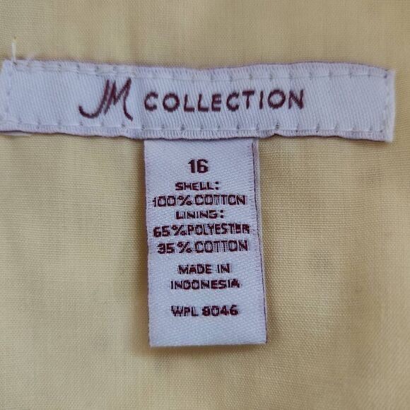 JM Collection Yellow Eyelet Lace Jacket Size 16 Lemon Yellow Lace Jacket