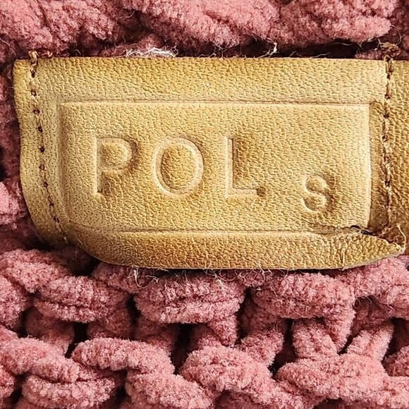 Pol Brown and Gray Chenille Oversized Sweater Size Small Chunky Knit Sweater