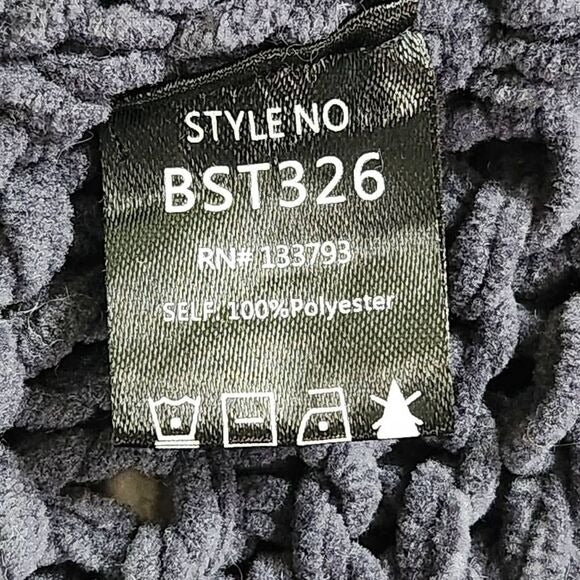 Pol Brown and Gray Chenille Oversized Sweater Size Small Chunky Knit Sweater