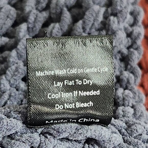 Pol Brown and Gray Chenille Oversized Sweater Size Small Chunky Knit Sweater