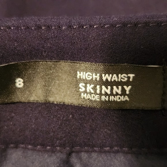 LOFT Navy High-Waist Skinny Pants Size 8