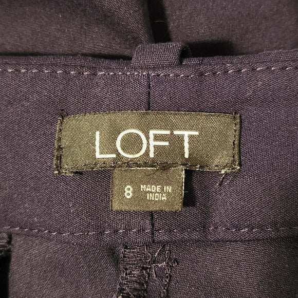 LOFT Navy High-Waist Skinny Pants Size 8