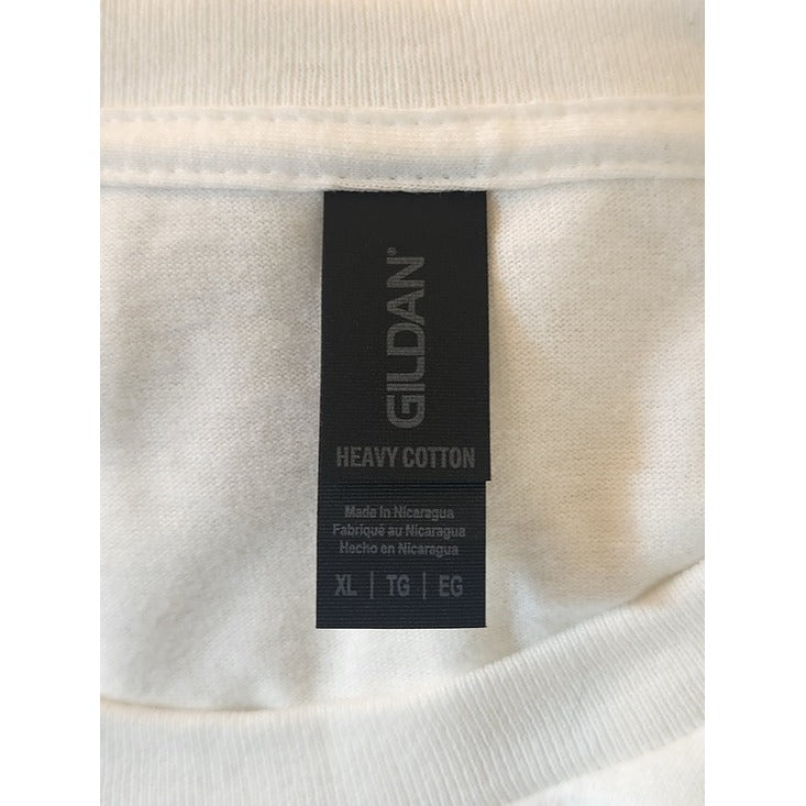 Gildan Oversized White Proud California Hippie Peace Sign Graphic Tee Size XL