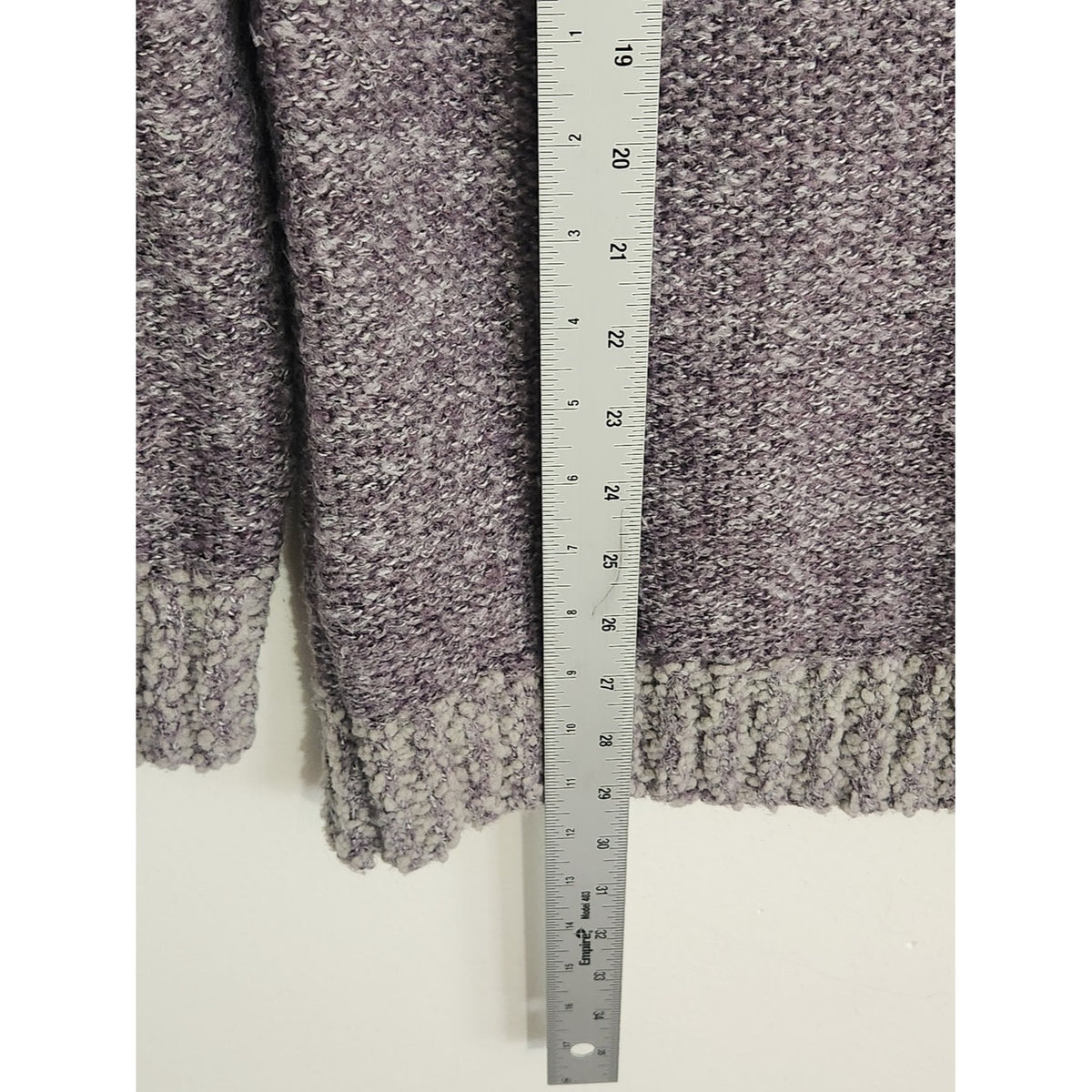 Fate Fuzzy Textured Lavender Purple Sweater Size Large