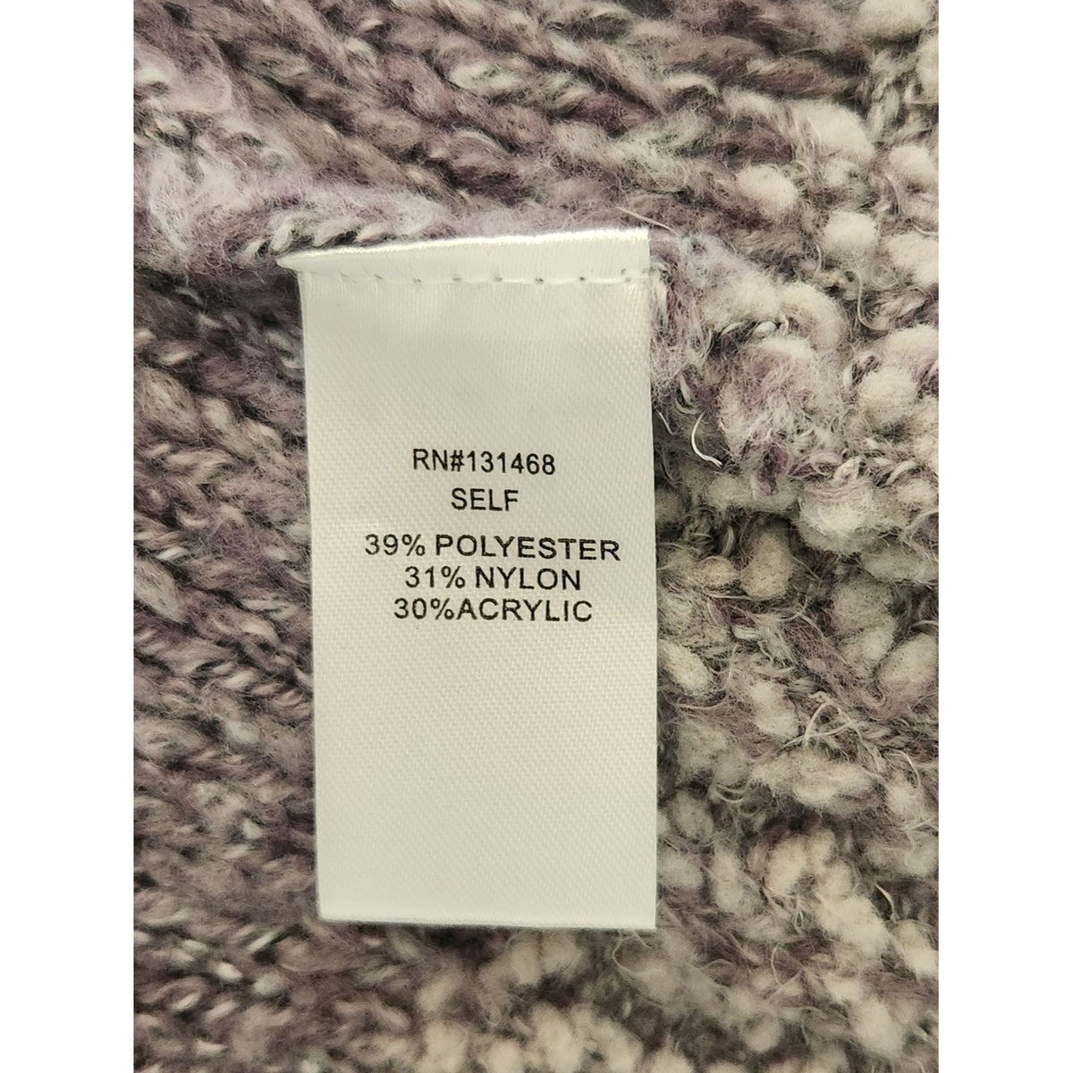 Fate Fuzzy Textured Lavender Purple Sweater Size Large