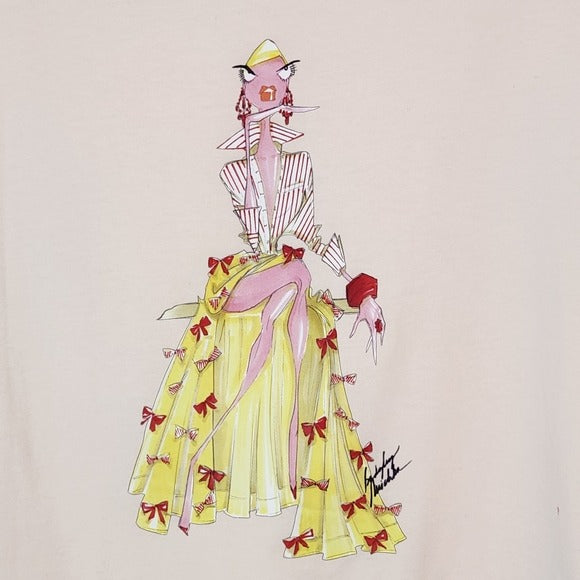 Badgley Mischka Light Pink Tee Size XL