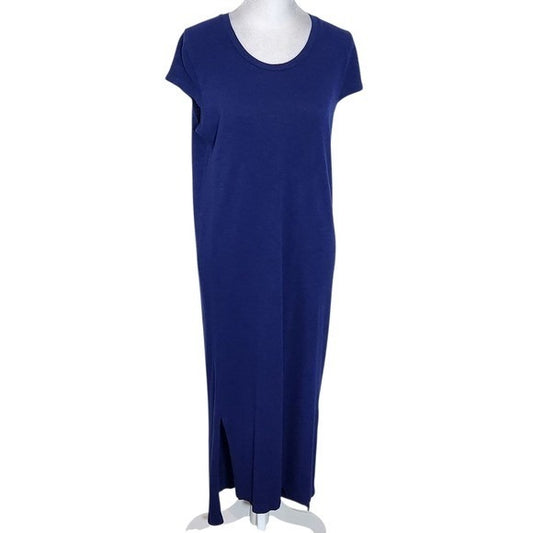 Jessica Simpson Navy T-shirt Dress Size Large Dark Blue Midi Dress