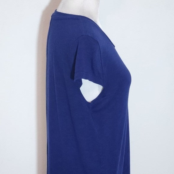Jessica Simpson Navy T-shirt Dress Size Large Dark Blue Midi Dress
