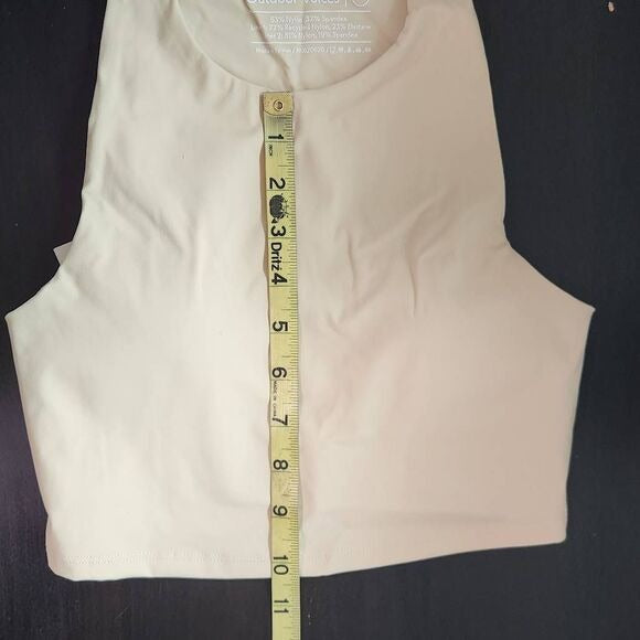 Outdoor Voices Cream Crop Top Size XXS Cream Cropped Tank New